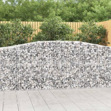 vidaXL Schanskorf gewelfd 400x50x100/120 cm gegalvaniseerd, 100 cm of meer, Verzenden, Nieuw, Metaal