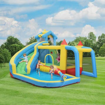 Opblaasbaar Speelkasteel 5-in-1 met Glijbaan, Waterbad en Vo