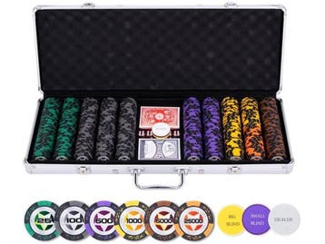 Pokerset 500 Chips 14 gram - Chips met Waarde (High Stake) -, Verzenden, Nieuw