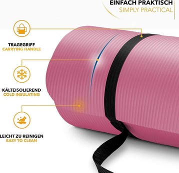 Yogamat - Fitness mat - Sportmat - Yoga mat extra dik - 185x, Verzenden, Zo goed als nieuw