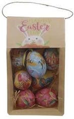 Gekleurde eieren papieren hangdecoratie set van 8 stuks, Ophalen of Verzenden, Nieuw
