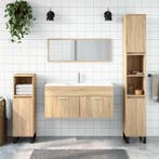 vidaXL Badkamerkast met spiegel bewerkt hout sonoma, Verzenden, Nieuw, (Half)hoge kast