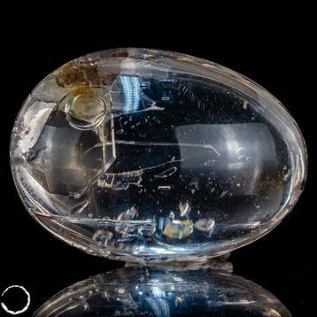 Natuurlijk Enhydro-kwarts-ei – Helder Kwarts met beweegbare