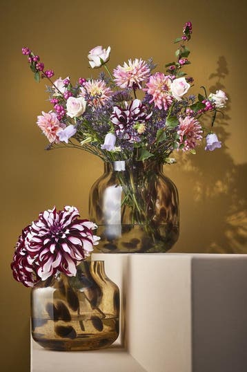 2dekans | Mica Decorations - Pantera Vaas - H23 x Ø21 cm -, Huis en Inrichting, Woonaccessoires | Vazen, Ophalen of Verzenden