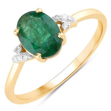Zonder minimumprijs - Ring - 14 karaat Geel goud - 1.11ct., Nieuw