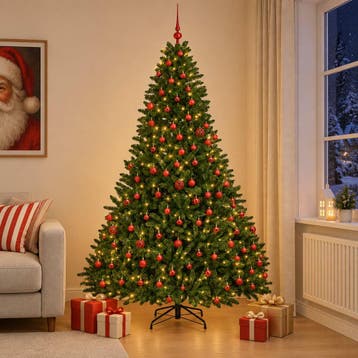 vidaXL Kunstkerstboom lichtgroen met kerstbal 270 cm 600, Diversen, Verzenden, Nieuw