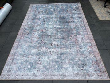 Green Village-4 Light Denim – Vintage Design Vloerkleed -, Nieuw
