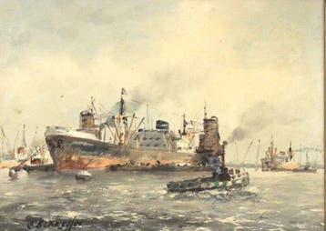 Siem Schaeffer (1924-2005) - Rotterdams havengezicht