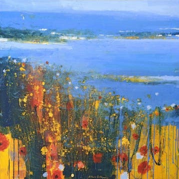 Antonio Civitarese - MARE DESTATE_tempera grassa_70x70cm_, Antiek en Kunst