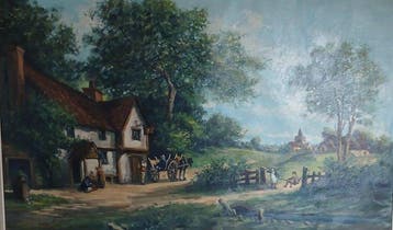European School (XX), signed P. Hyde - Boerderij