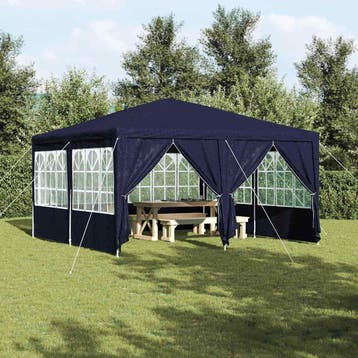vidaXL Partytent 400 x 400 x 266 cm Blauw Polyetheen, Verzenden, Nieuw, Partytent