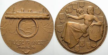 Brons medaille 1949 Frankreich Dritte Republik 1870-1940, Verzenden