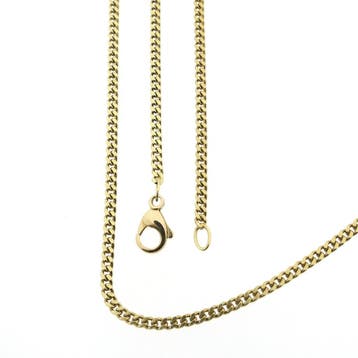 Gouden gourmet schakel ketting, Sieraden, Tassen en Uiterlijk, Kettingen, Ophalen of Verzenden, Gebruikt, Goud, Goud