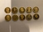 Nederland. Medal Collectie van 10 vergulde zilveren