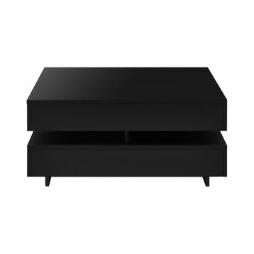 Salontafel Annaba vierkant 75x75x35,5 cm zwart hogglans [en., Huis en Inrichting, Tafels | Salontafels, Verzenden, Nieuw