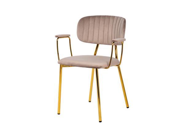 Veiling - Kayoom Eetkamerstoel Kian (Set van 6) - Taupe, Huis en Inrichting, Stoelen