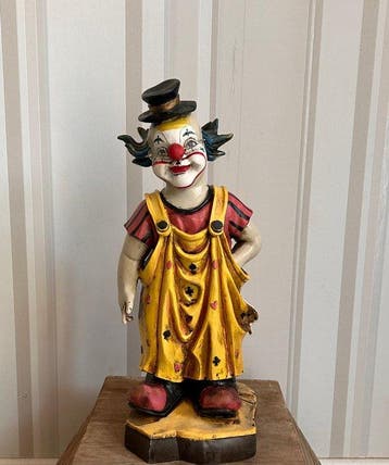 Beeld, Clown with Glasses - 44 cm - Hars