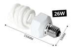 Reptielen UVB Lamp 26W – Terrarium Warmte Calciumlamp E27, Dieren en Toebehoren