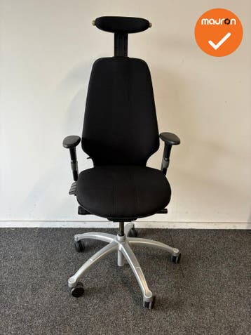 RH Logic 400 - Nieuwe zwarte stoffering  - Met hoofdsteun me, Werkplek, Ophalen of Verzenden, Gebruikt, Stoel