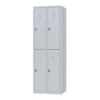 Nieuwe metalen locker | 4 deurs - 2 delig | kluisjes | grijs, Ophalen of Verzenden, Nieuw, Modern