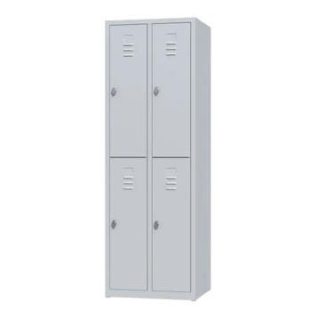 Nieuwe metalen locker | 4 deurs - 2 delig | kluisjes | grijs, Ophalen of Verzenden, Nieuw, Modern
