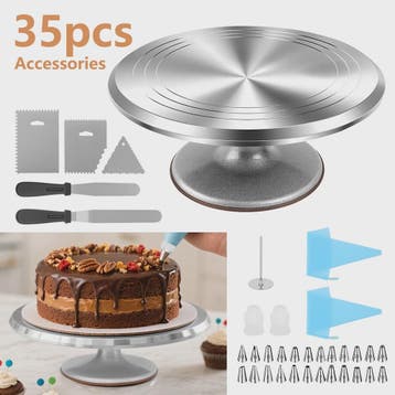 Professionele Taartdraaitafel Set - 12 Inch Aluminium Draaip, Verzenden, Nieuw