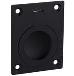 Luikring rechthoekig 60x47 mm mat zwart, Verzenden, Nieuw