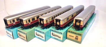 Märklin H0 - 4055, 56, 57, 59 - Model treinwagon (5) - thee, Hobby en Vrije tijd, Modeltreinen | H0, Nieuw
