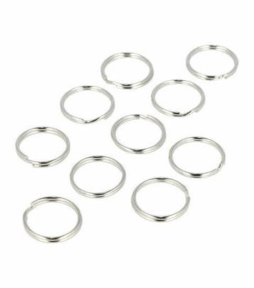 DIY Sleutelringen 2 cm – metalen sleutelhangers – zilver –, Hobby en Vrije tijd, Nieuw