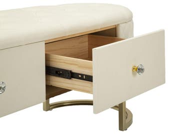 BANK MET LADES SHARON CM 120X40X43, Ophalen of Verzenden, Nieuw