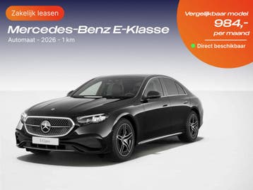 Mercedes-Benz E-Klasse | Zakelijk Leasen vanaf 273,- p/mnd, Nieuw, Financial lease, Lease, E-Klasse