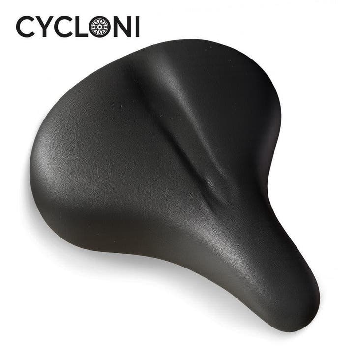 Cycloni Comfortabel Gelzadel - Met Veer en Reflector - Zwart, Fietsen en Brommers, Fietsaccessoires | Overige Fietsaccessoires