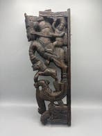 Handgesneden architectonisch paneel - Hout - India - 20e