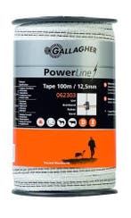 Gallagher PowerLine Lint 12,5mm Wit 100m, Ophalen of Verzenden, Nieuw