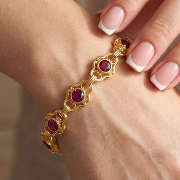 Zonder minimumprijs - Armband 18k goudverguld - 6.00ct. tw., Nieuw