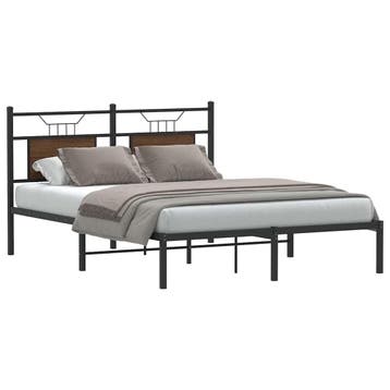 vidaXL Bedframe zonder matras bewerkt hout bruin eikenkleur, Bruin, Verzenden, 140 cm, 200 cm