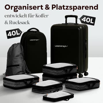 2dekans | loonara Travel Reisorganizer Set - Zwart - 3, Ophalen of Verzenden, Zo goed als nieuw