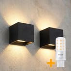2x LED Wandlamp | Met Philips Lichtbron | Kubus, Ophalen of Verzenden, Nieuw, Modern
