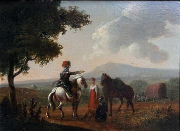 Ecole Flamande (XVIII) - Le cavalier éclaireur a la