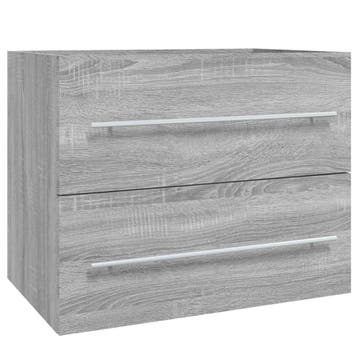 Wastafelkast 60cm - Grijs Sonoma | Retourdeal 34% Korting, Zo goed als nieuw, Minder dan 100 cm, Wastafelkast, 25 tot 50 cm