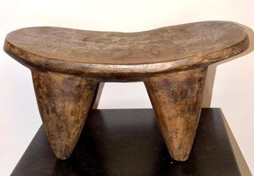 sculptuur, Four-Legged Stool – West Africa - 17 cm - Hout