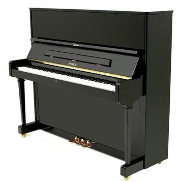 Petrof P 125 F1 PE messing piano, Nieuw, Zwart, Piano