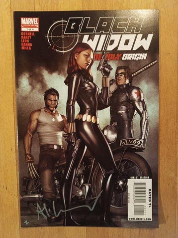 Black Widow: Deadly Origin # 1 (2009) Adi Granov - 1 Signed, Nieuw