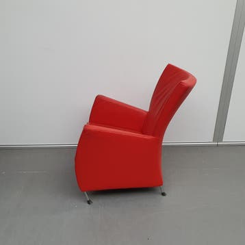 Montis Windy DESIGN lederen fauteuil relax stoel TOMATO, Huis en Inrichting, Ophalen of Verzenden, Nieuw