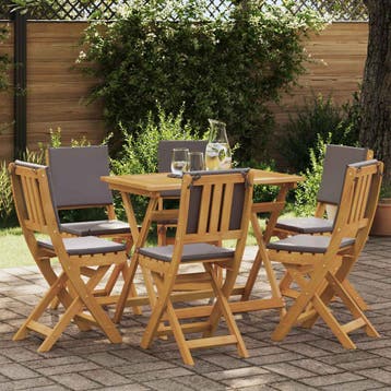 vidaXL Bistrostoelen voor buiten 6 pcs Donkergrijs 38 x 46 x, Verzenden, Nieuw