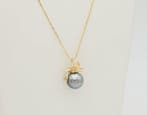 Ketting met hanger - 18 karaat Geel goud Parel - Citrien, Sieraden, Tassen en Uiterlijk, Antieke sieraden