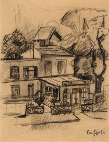 Louis Toffoli (1907-1999) - Le café du Port