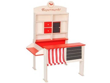 Veiling - Playwood - Houten Speelgoedwinkel - Marktkraam, Nieuw