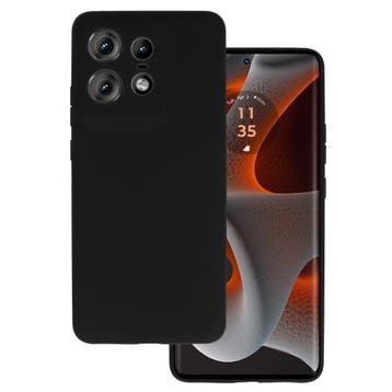 Silicone Case - Motorola Edge 50 Pro - Zwart (Hoesjes), Verzenden, Nieuw