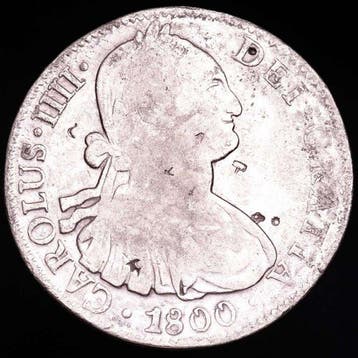 Spanje. Carlos IV. 8 Reales Acuñados en ceca de México,